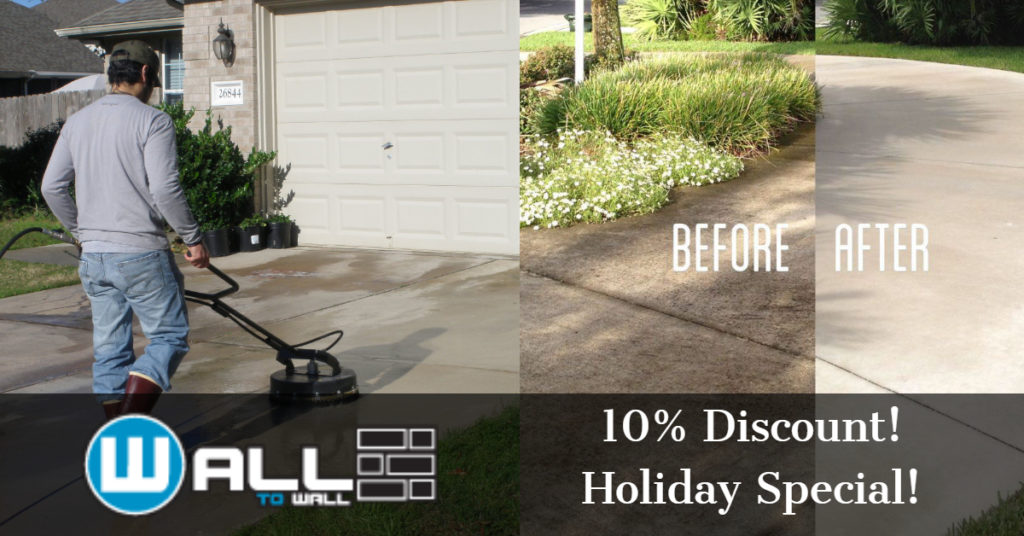 Wall to Wall Holiday Special 10% discount. 
